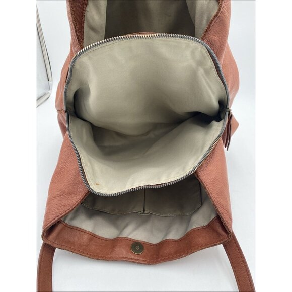 American Leather Co Handbag Bag Soft Slouchy Brown Double Strap Purse Zipper - Picture 14 of 14